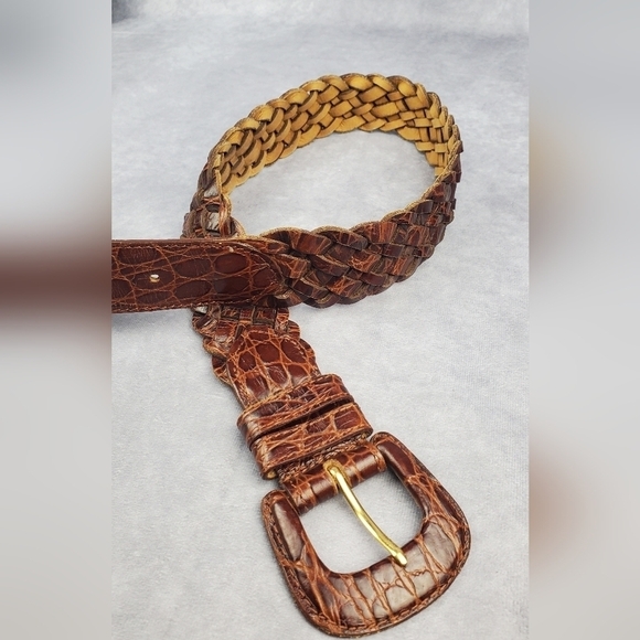 GAMMON SHIRE Italian Calfskin Woven western Cowgirl Genuine Leather Women\'s belt main image 5